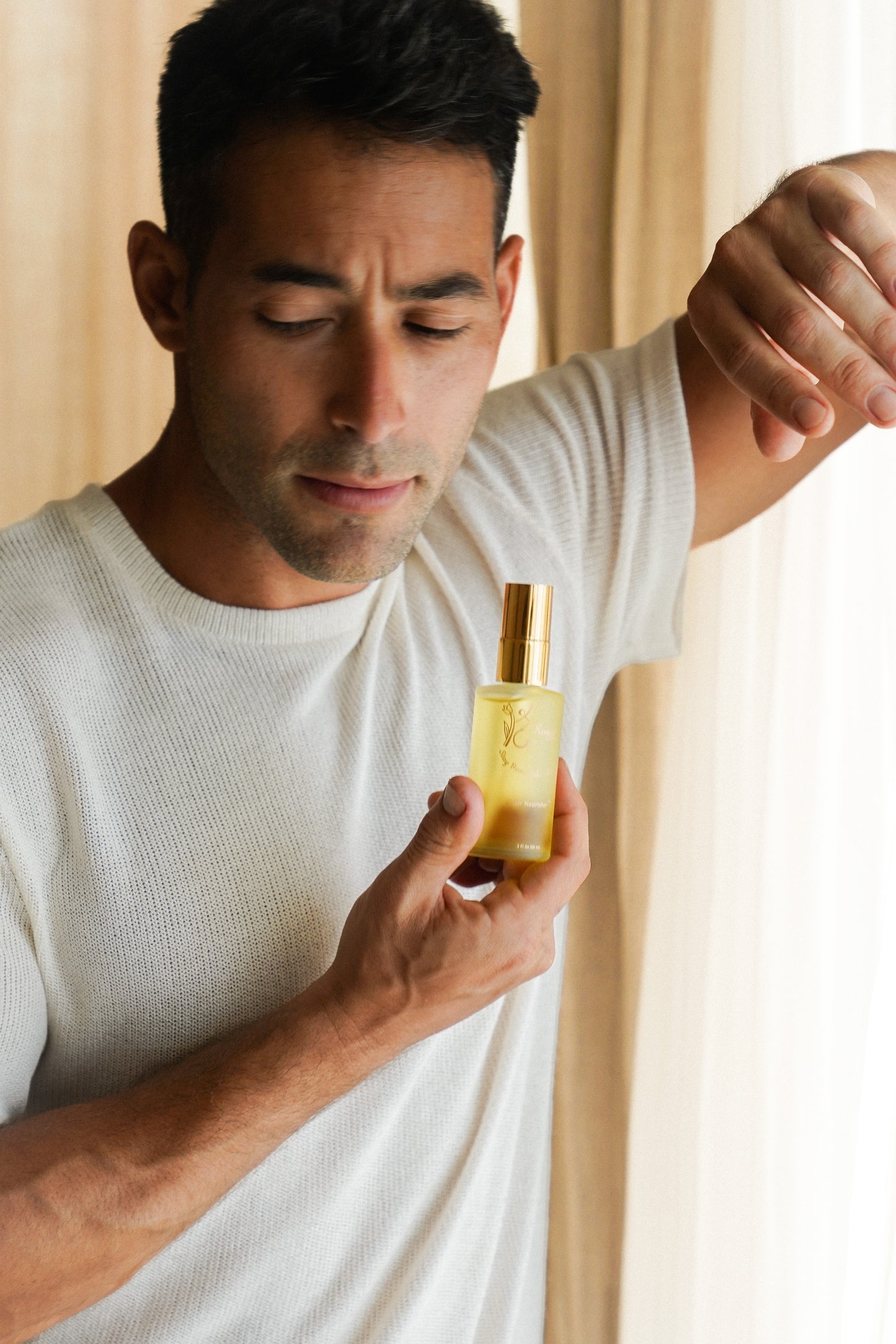 person holding luxury natural haircare