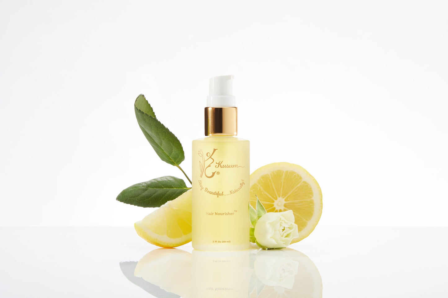 luxury natural haircare oil with lemon